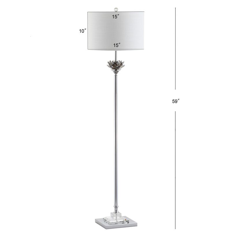 Amelia Crystal / Metal LED Floor Lamp