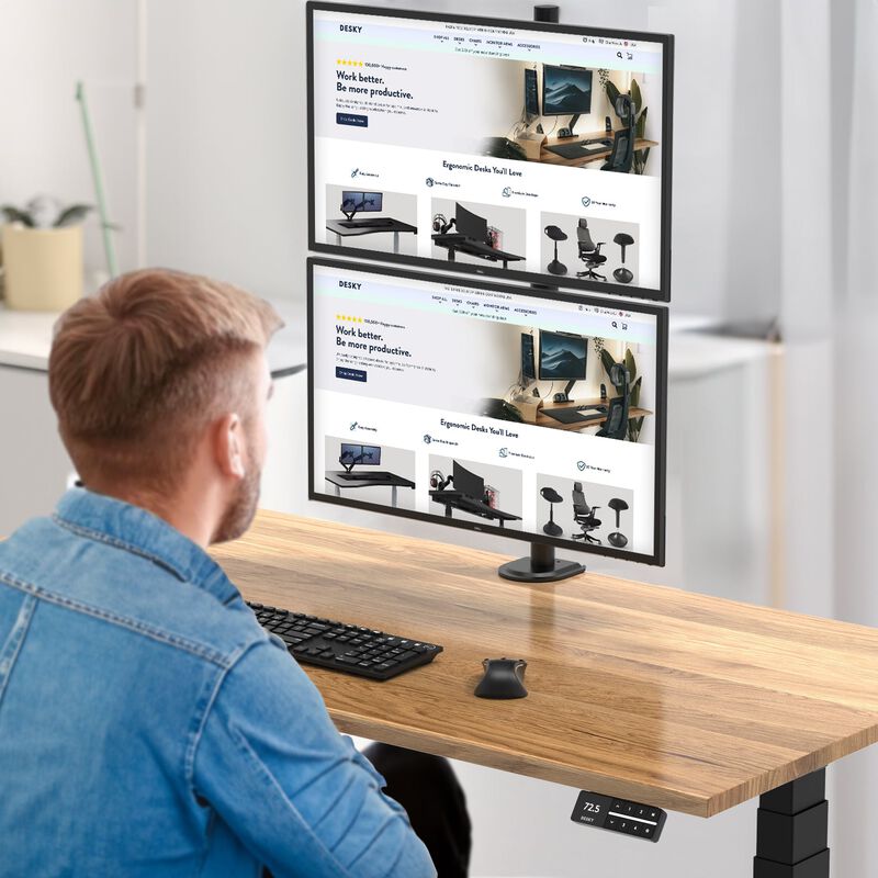 Desky Eco Vertical Monitor Mount image number 5