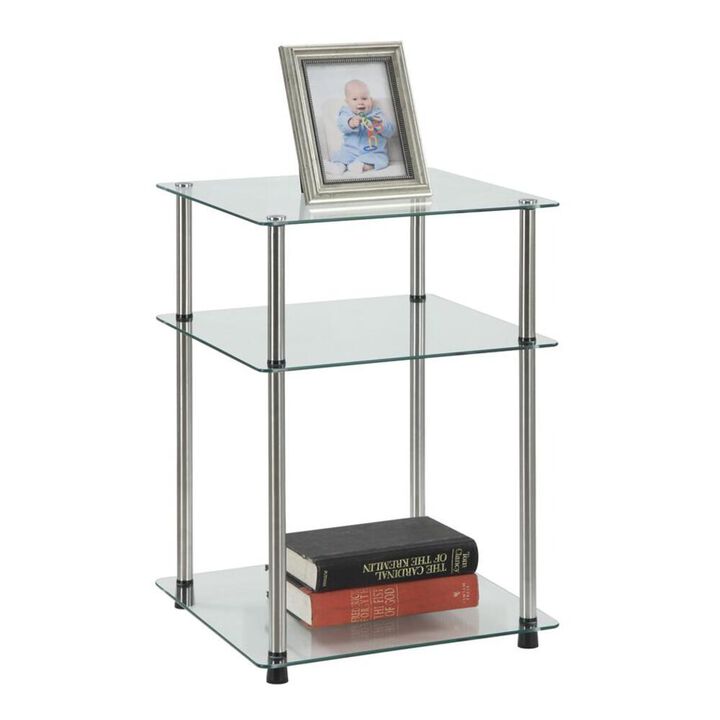 Convience Concept, Inc. Designs2Go Classic Glass 3 Tier End Table