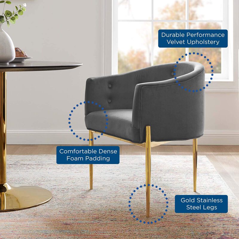 Savour Tufted Performance Velvet Accent Chairs Set of 2 image number 9