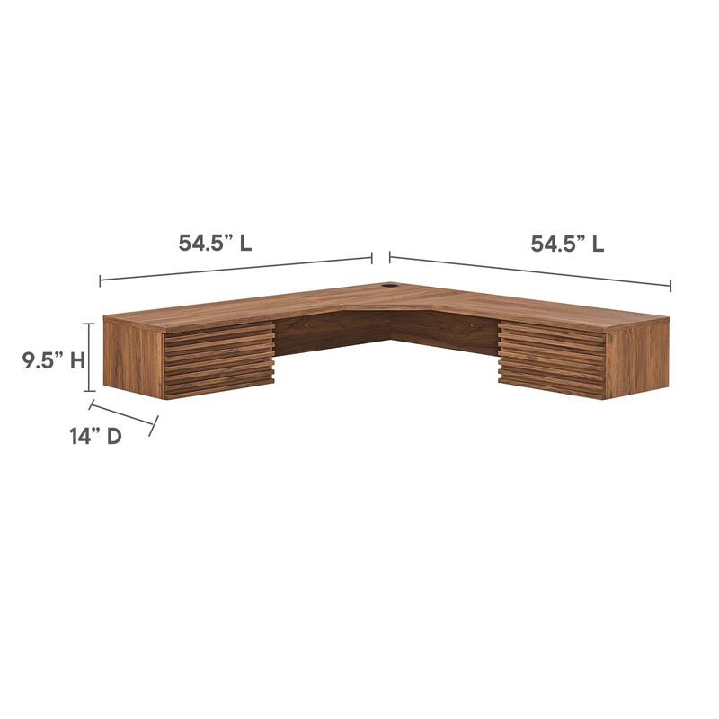 Render Wall Mount Corner Office Desk image number 6