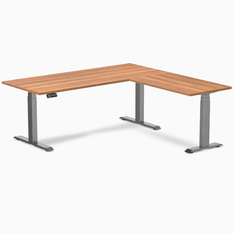 Desky Eco L-Shape Laminate Sit Stand Desk image number 0