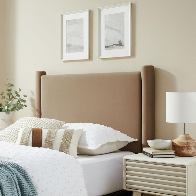 Rael Performance Velvet Twin Headboard image number 1