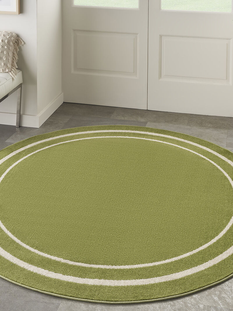Nourison Essentials NRE02 Green/Ivory 6' x Round Rug