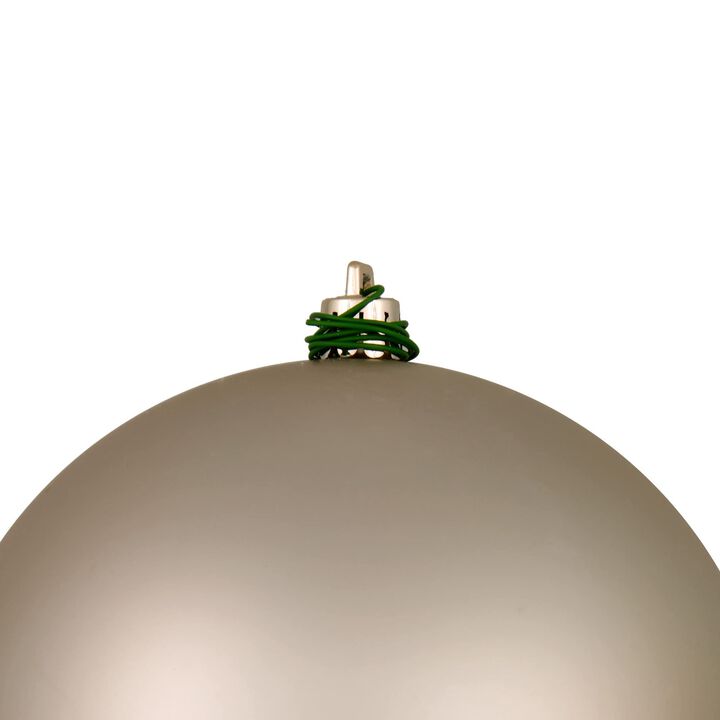 Vickerman 4" Oat Matte Ball Ornament. Includes 6 Ornaments per Pack.