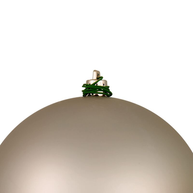 Vickerman 4" Oat Matte Ball Ornament. Includes 6 Ornaments per Pack. image number 1