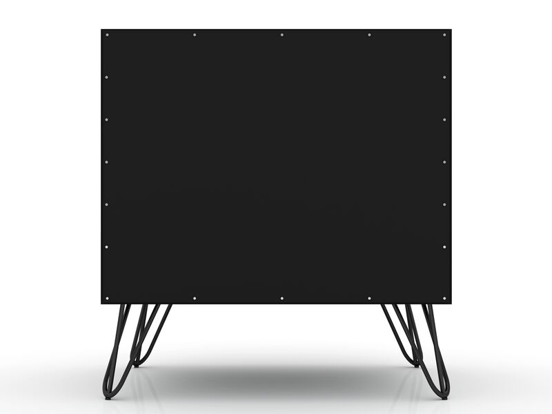 Rockefeller Black 2-Drawer Nightstand image number 10