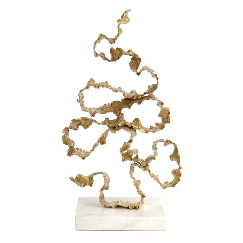 Squiggles Sculpture- Brass