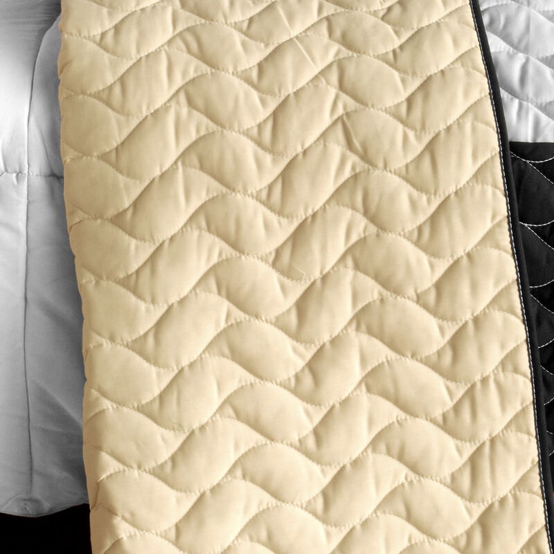 Vermicelli Quilted Patchwork Bedding Set Queen Size Water Ballet Design Set image number 3