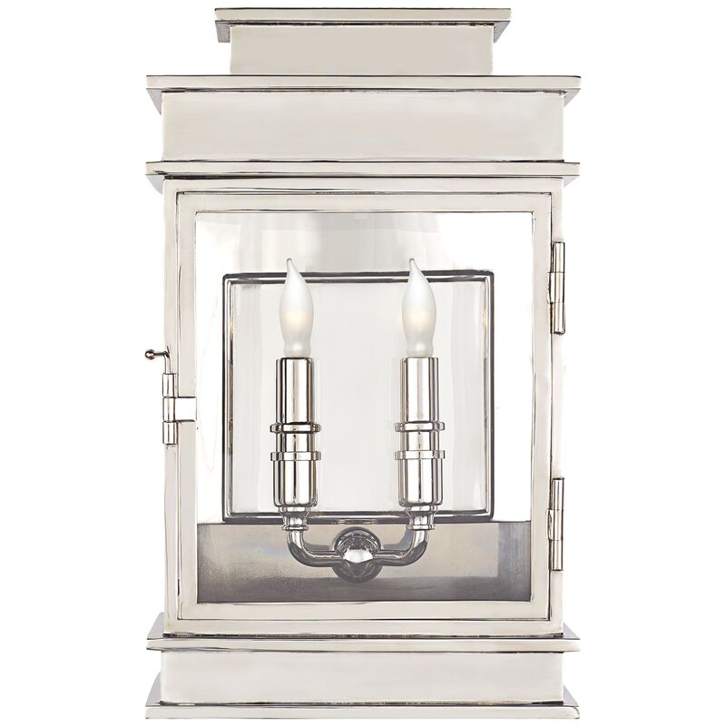 Linear Lantern Short in Polished Nickel