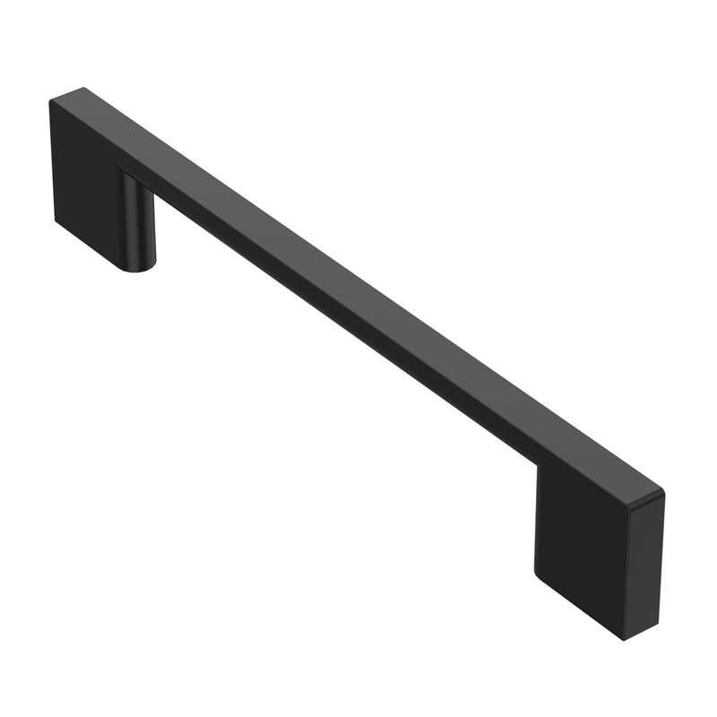 Alzassbg 5 Pack Matte Black Cabinet Pulls, 5 Inch(128mm) Hole Centers Rectangle Cabinet Handles Kitchen Pulls for Drawers and Ca