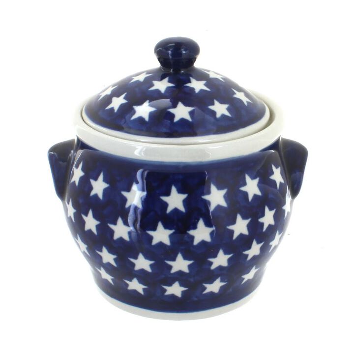 Blue Rose Polish Pottery Blue Tulip Small Canister