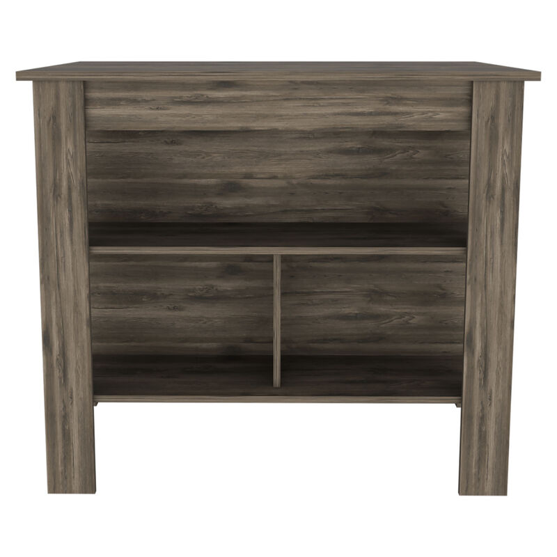 Streamdale Cala Kitchen Island, Four Legs, Three Shelves - Dark Brown image number 0