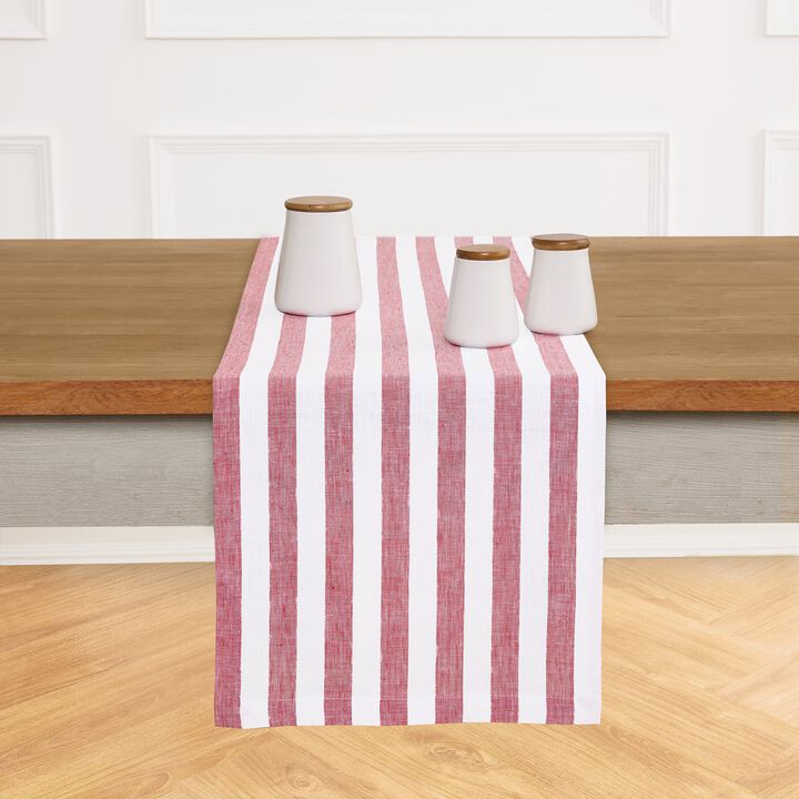 Linen Table Runner - Sorrento Stripe
