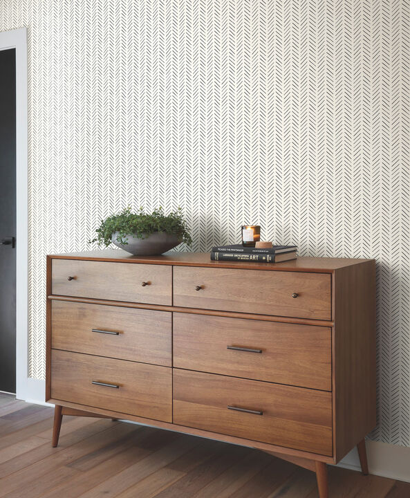 Magnolia Home Pick-Up Sticks Black Peel & Stick Wallpaper