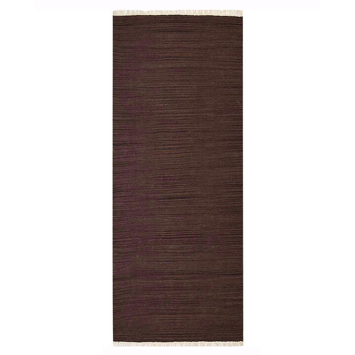 RUGSOTIC CARPETS HAND WOVEN FLAT WEAVE KILIM WOOL ECO-FRIENDLY AREA RUGS  - Runner Shape, Solid Plain Design, Low Pile  Handmade Rugs for Living Room, Bed Room (D00111)