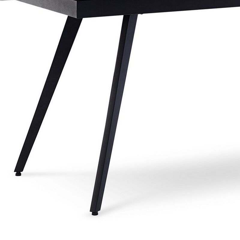 79 Inch Extendable Modern Dining Table, Textured Stone Surface, Warm Gray