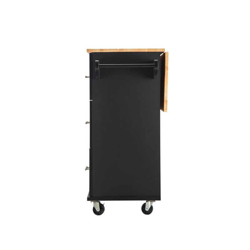 Streamdale Mobile Kitchen Island with Extendable Table image number 8