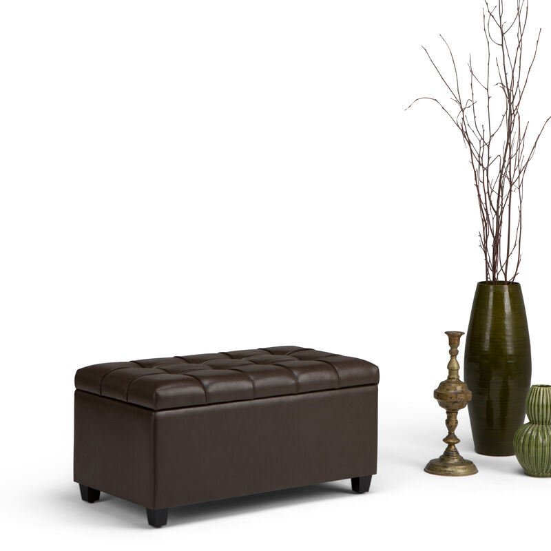 Simpli Home Sienna Storage Ottoman Bench image number 3