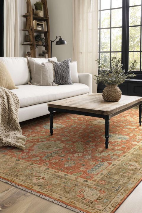 Sundar Mandir Rust 6' x 9' Rug