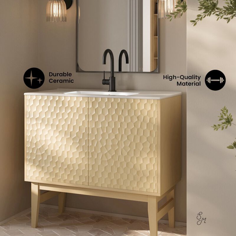 Bosse 36" Freestanding Bathroom Vanity with Sink Top image number 2