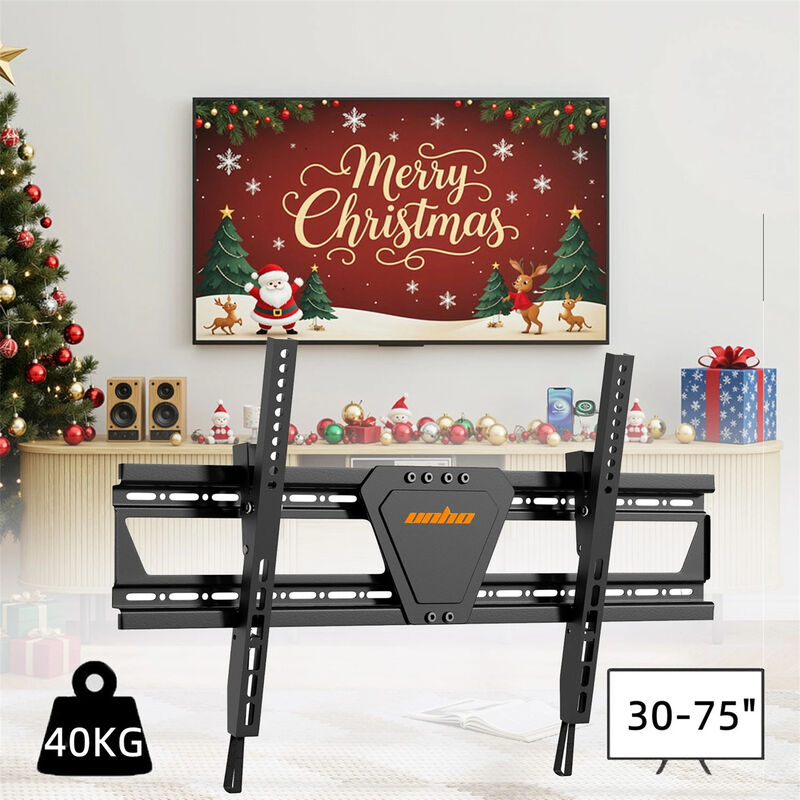 Metal Tilting TV Mount TV Wall Mount for 30-75 in TV Mount Bracket Up To 88 lbs image number 1
