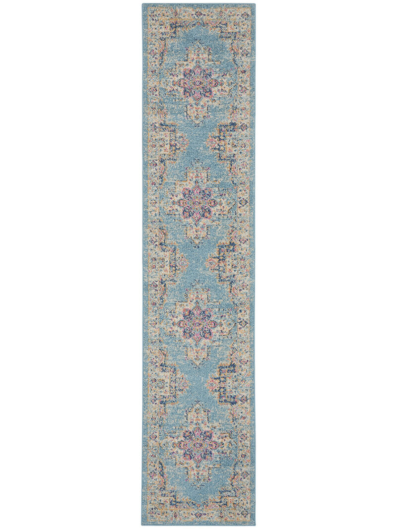 Passion PSN03 Light Blue 2'2" x 10' Rug image number 0