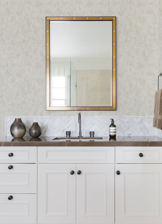 Haliya White Metallic Plaster Wallpaper