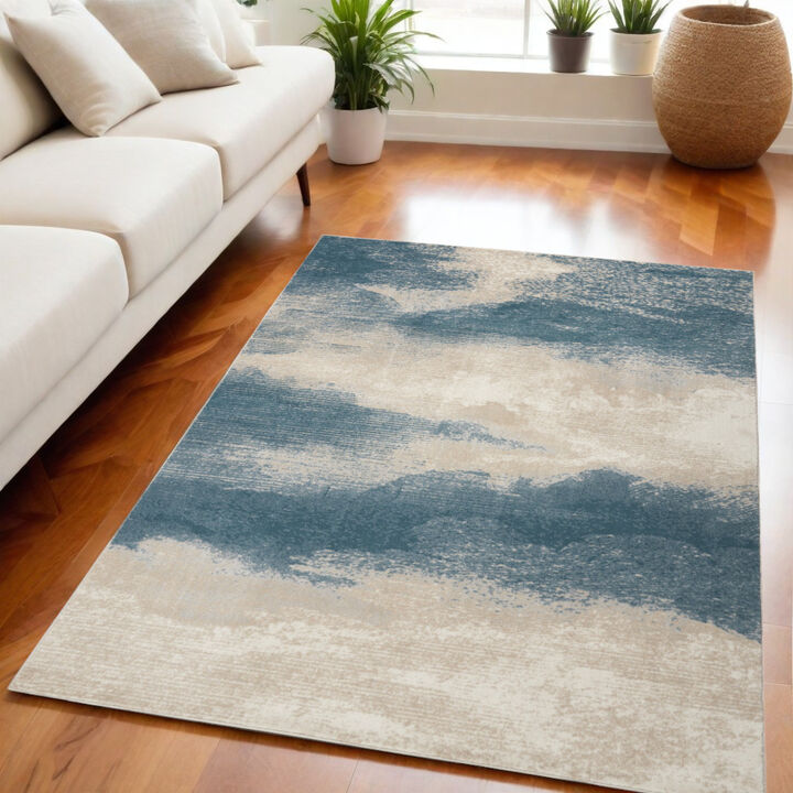 HomeRoots Abstract Non Skid Area Rug