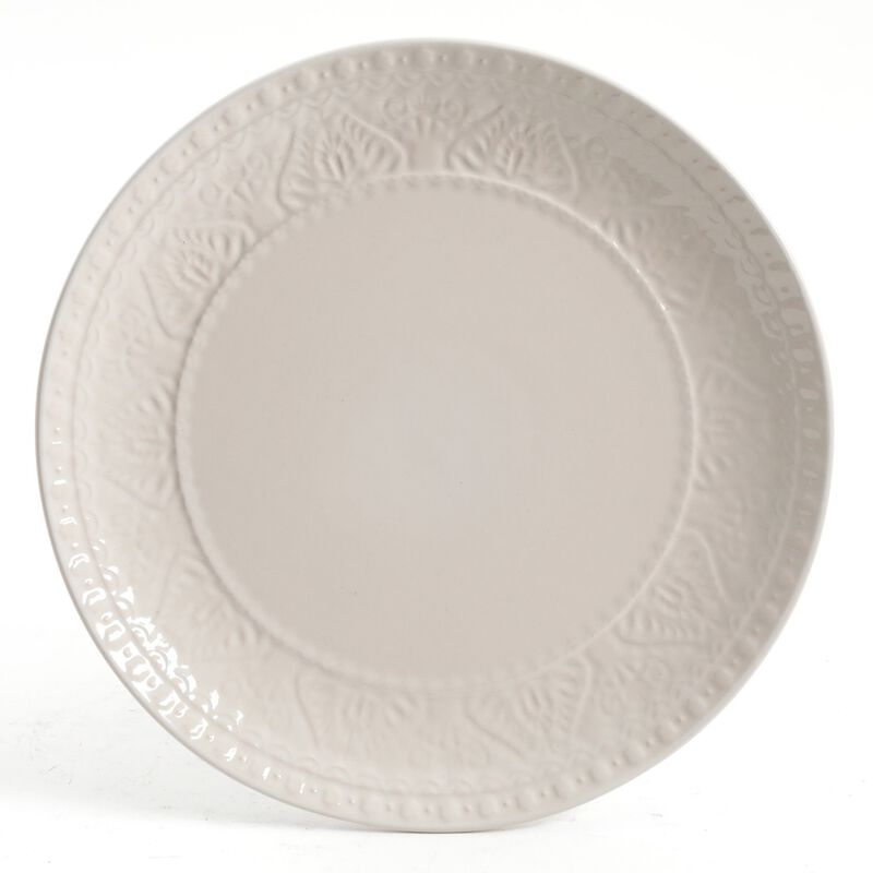 Gibson Elite Milanto 16 Piece Stoneware Dinnerware Set in Cream, Service for 4 image number 2