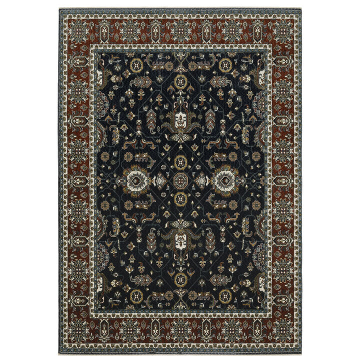 HomeRoots Oriental Runner Rug With Fringe