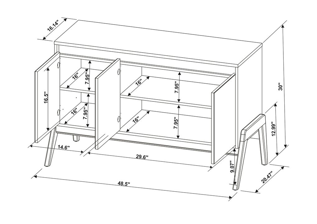 Gales White Small Sideboard