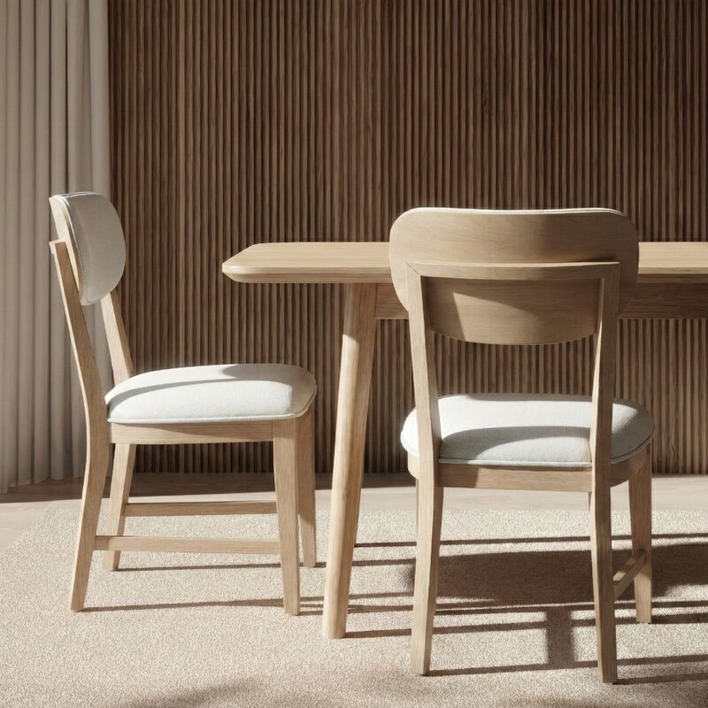 COLAMY PURA Solid Wood Dining Chair with OEKO-TEX&reg; Fabric image number 7