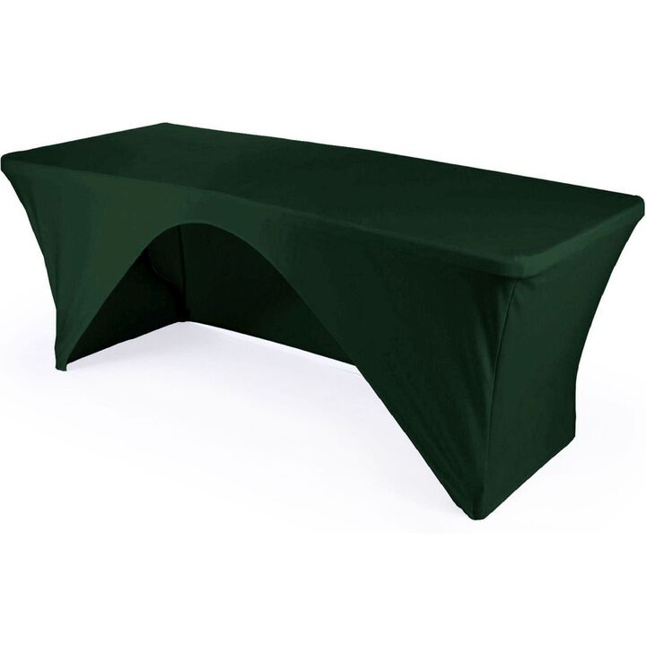 Wrinkle Resistant Rectangular Open Back Tablecloth for Parties and Events