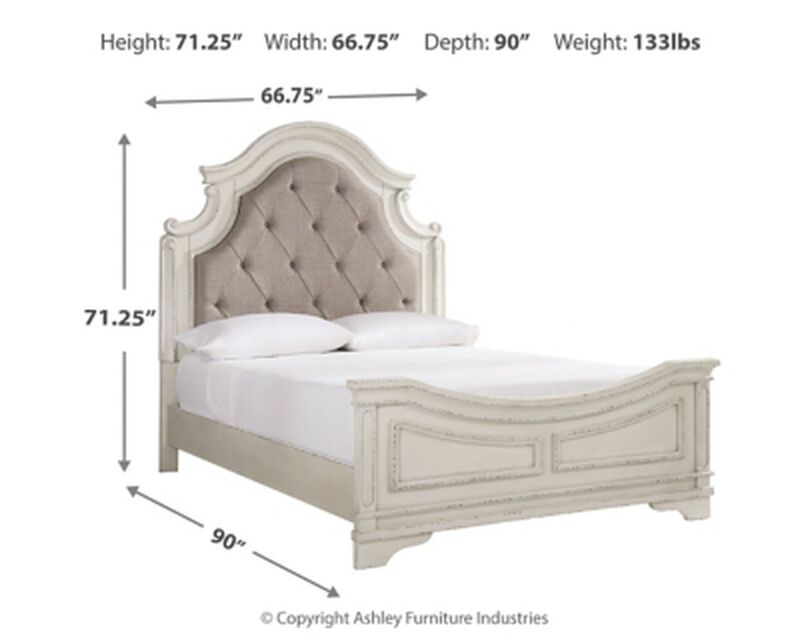 Realyn Queen Upholstered Panel Bed image number 2