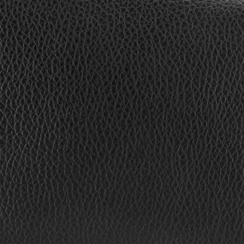 Noran Swivel Stool in Brushed Stainless Steel with Black Faux Leather