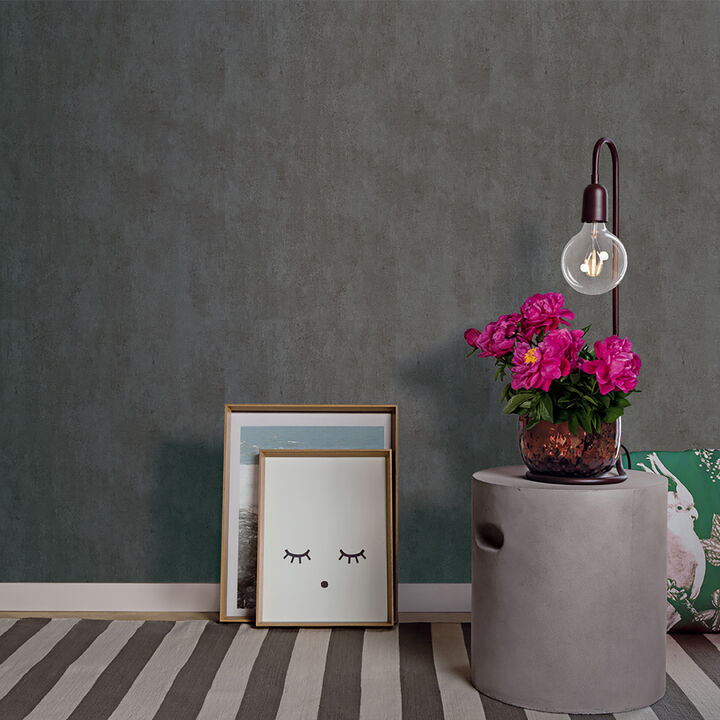 The New Textures Concrete Silver Grey Wallpaper TE5931323