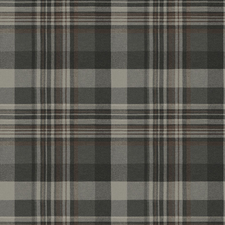 Dutton Plaid Charcoal Wallpaper (Set of 2)
