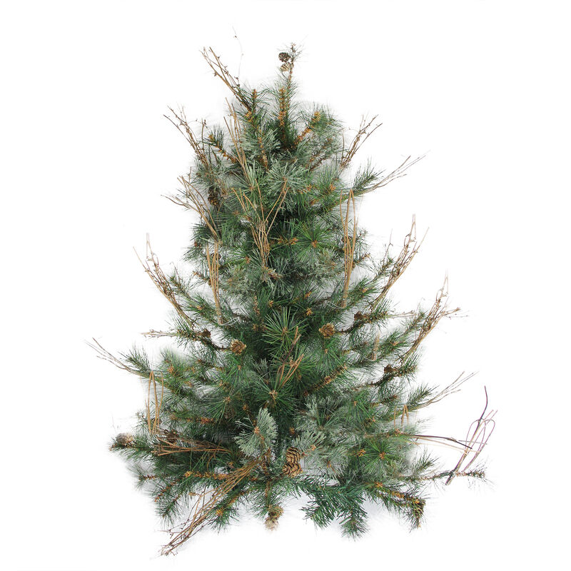 3' x 28" Country Mixed Pine Artificial Christmas Wall or Door Tree - Unlit