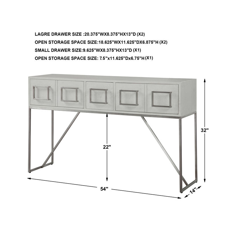 Abaya White Console Table