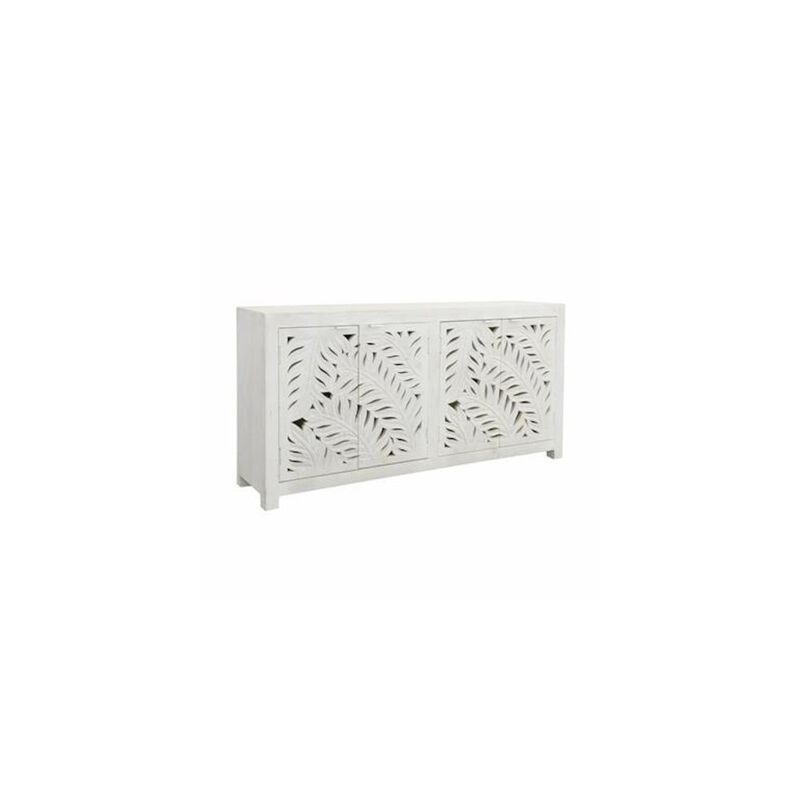 World Interiors Isla 70" Sideboard in Distressed White image number 1