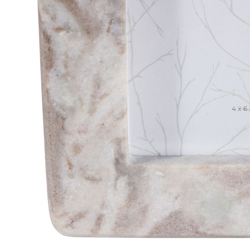 4x6" Curved Edge Marble Frame, Tan image number 4
