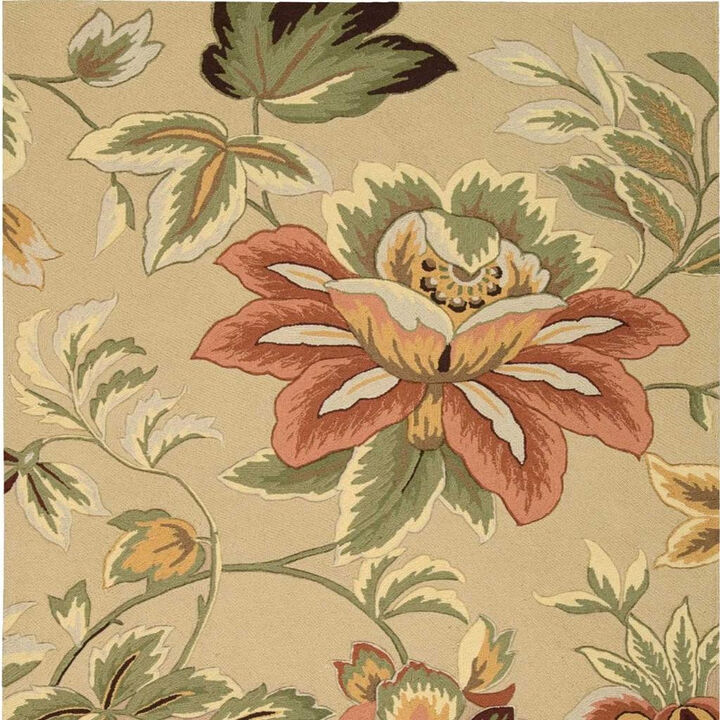 HomeRoots Floral Area Rug