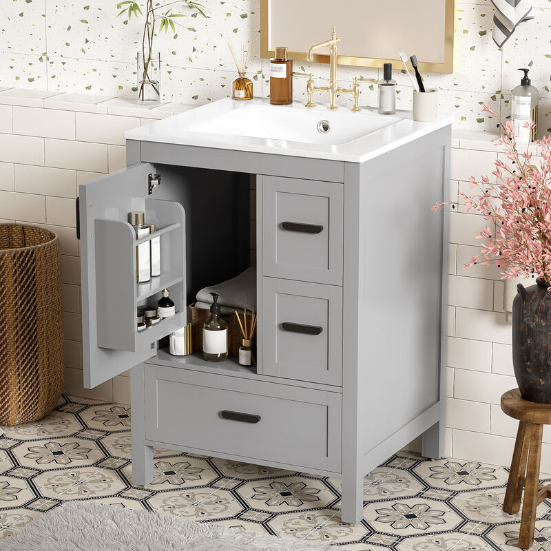 Merax Bathroom Vanity with Ceramic Sink