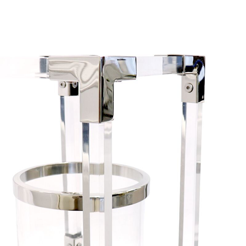 Pasargad Home Soren Chrome Polished Lucite Lantern image number 3