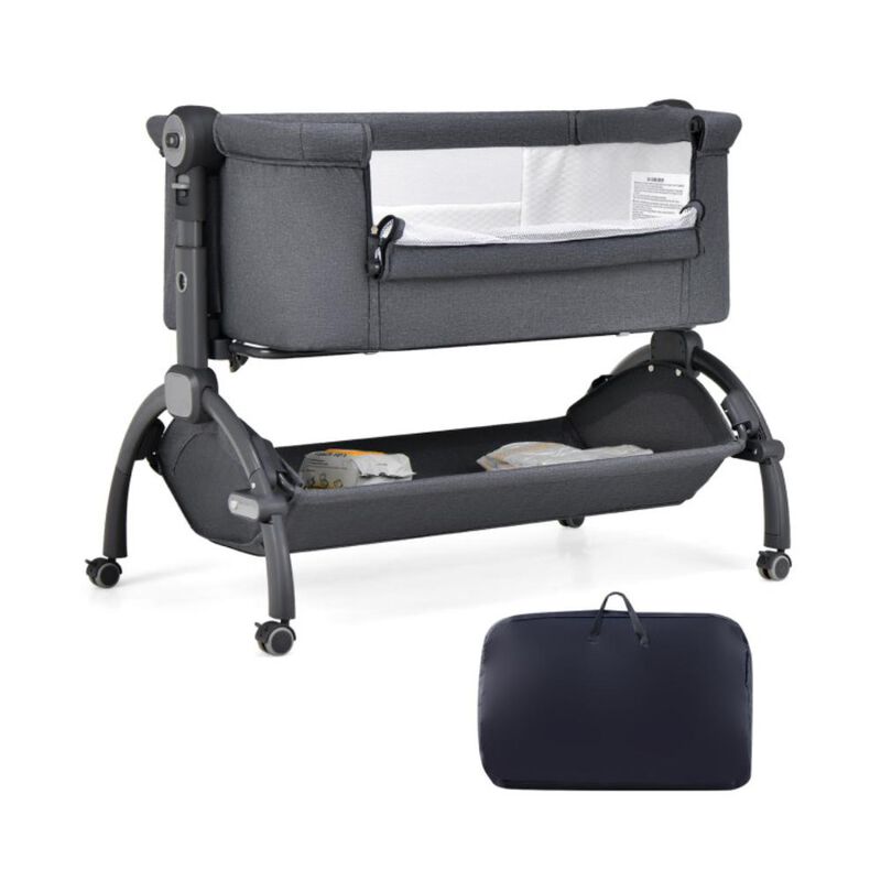 Hivvago 3-in-1 Baby Bassinet with Double-Lock Design and Adjustable Heights