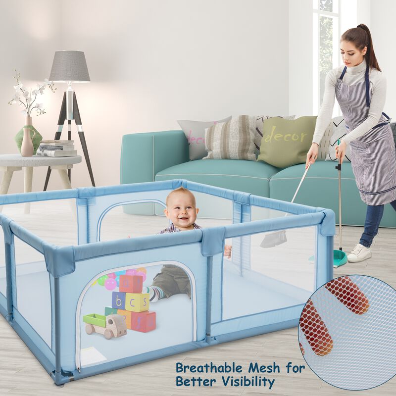 Baby Playpen Extra Large Kids Activity Center with Safety Features for Indoor Use