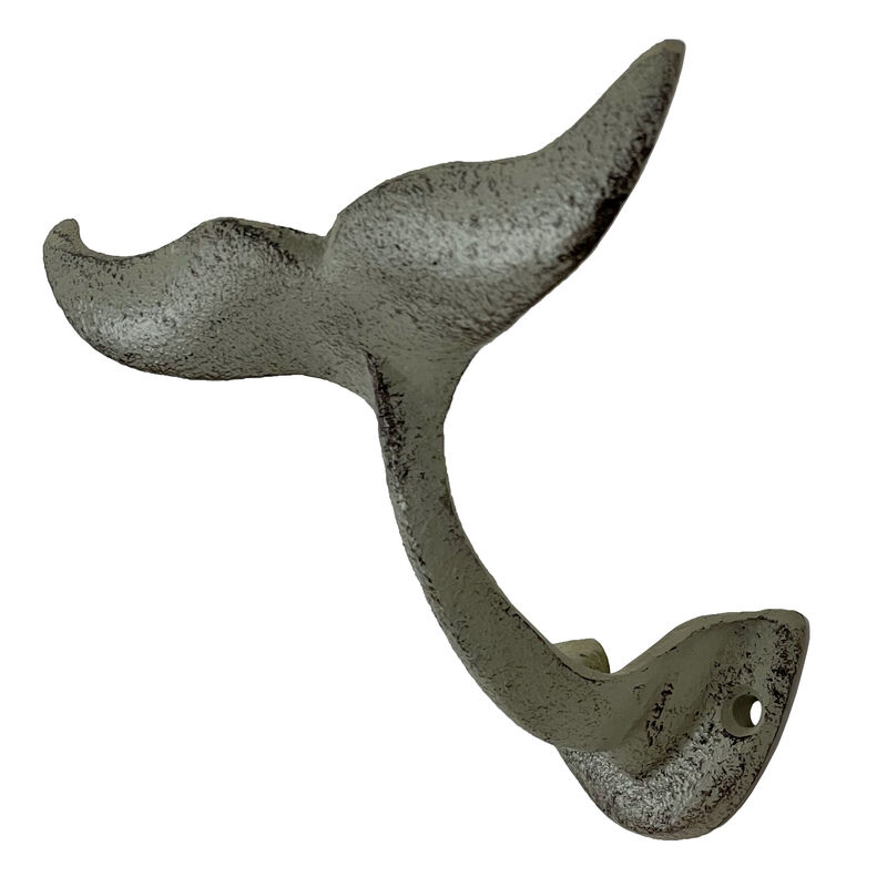 Set of 3 Cast Iron Nautical Whale Tail Wall Hooks - Stylish and Functional Towel, Hat, and Key Hangers - Rustic 5-Inch Decorative Hooks for Coastal-Themed Home image number 6