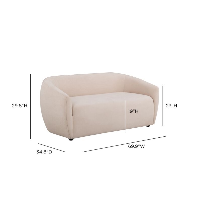 Jordan Baby Blue Textured Velvet Loveseat image number 6