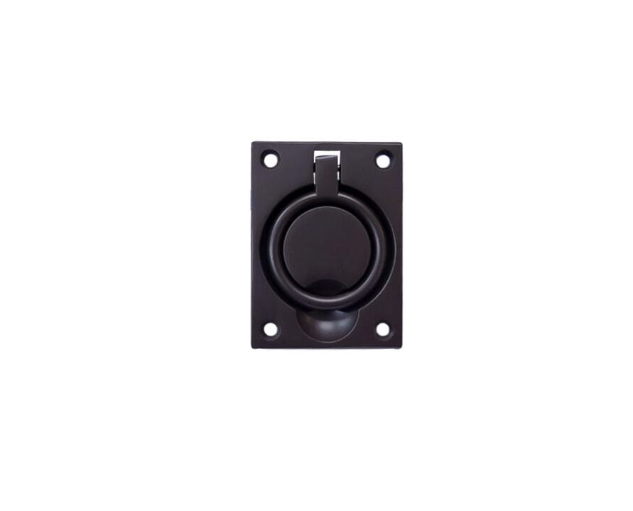 QCAA Solid Brass Large Heavy Rectangular Recessed Flush Ring Pull, 3-5/16""x 2-7/16"", US10B ORB Oil-Rubbed Bronze, Made in Taiw